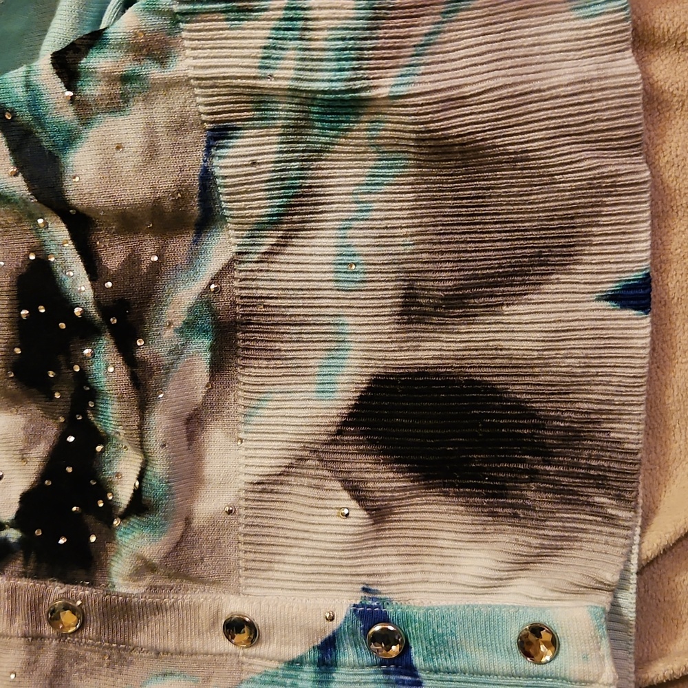 Whit house  Black  Market Floral Cardigan in Blue and White size m - Picture 6 of 10